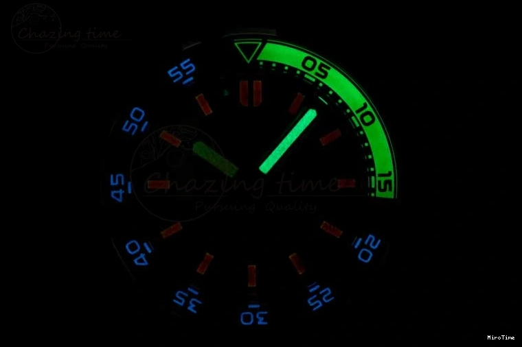 MIROTIME 0219 Aquatimer Automatic SS RSF 1:1 Best Edition White Orange Dial on Black Rubber Strap A Supportive 7069